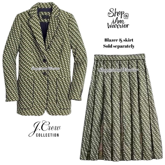 J.Crew Collection geo lace silk pleated midi skirt *Shop@iAmWarrior - Picture 4 of 13